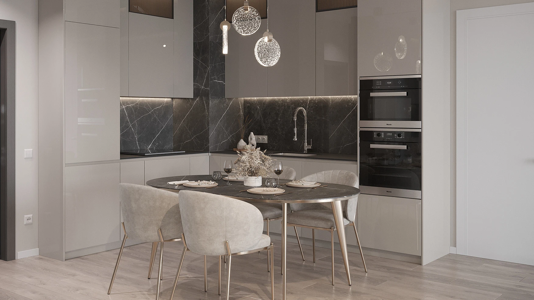 Open-plan kuchyňa a jedáleň v rezidencii 88 Nairobi