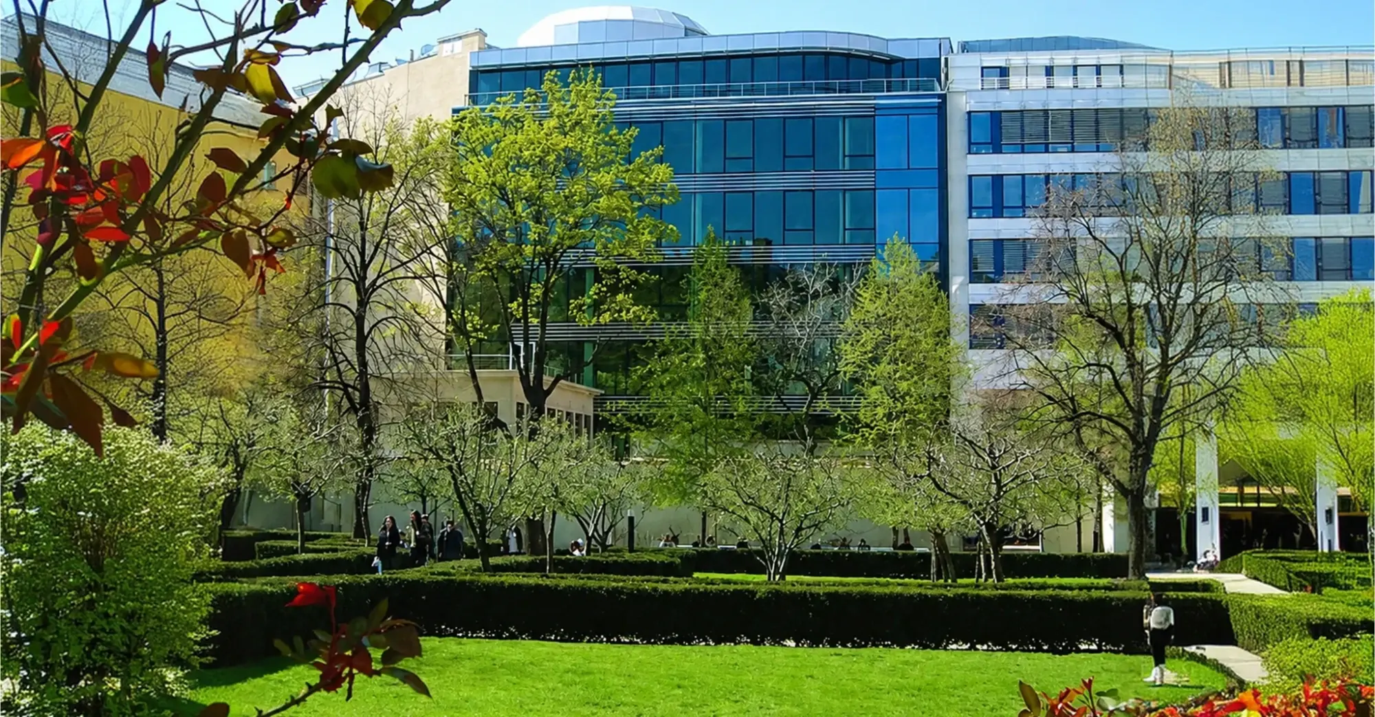 Lordship office development framed by landscaped gardens